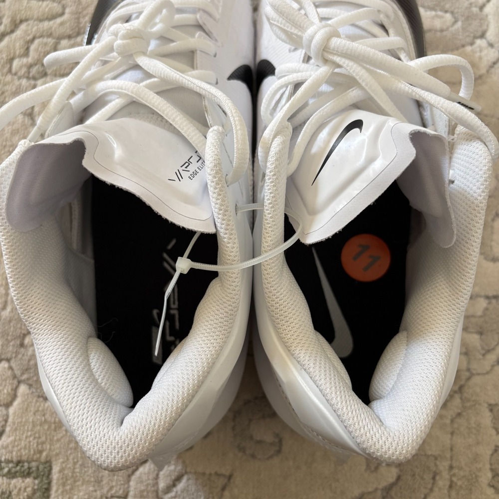 Nike Vapor Edge Elite 360 2 TB FD5713-100 Mens US 11 Football Cleats White Black - Picture 5 of 7